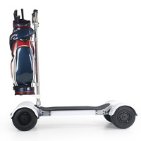 White Golf Cart Mobility Scooter 10 inch Tire 4 Wheels Electric Golf Scooter Off-road Golf skate